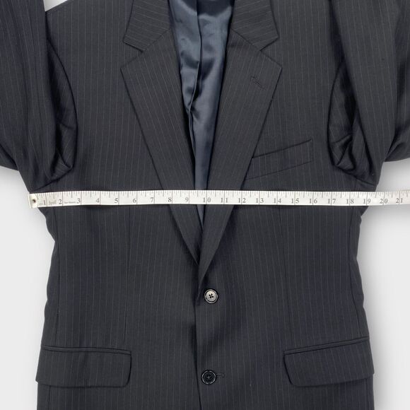 Brooks Brothers Blazer Mens 40R Slim Pinstripe 346 Stretch Black Sport Jacket - Picture 11 of 16